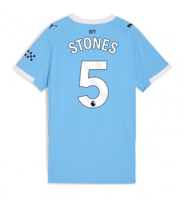 Manchester City John Stones #5 Hjemmebanetrøje Dame 2025-26 Kortærmet